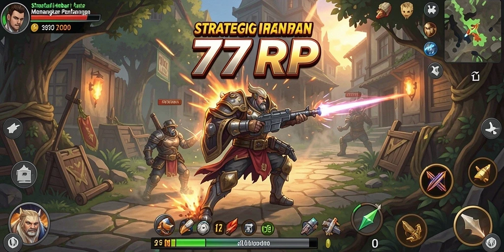 Gameplay mendebarkan dalam pertarungan strategi 77RP.