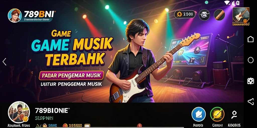 Tampilan gameplay <strong>789BNI</strong> yang menakjubkan sambil bermain musik.