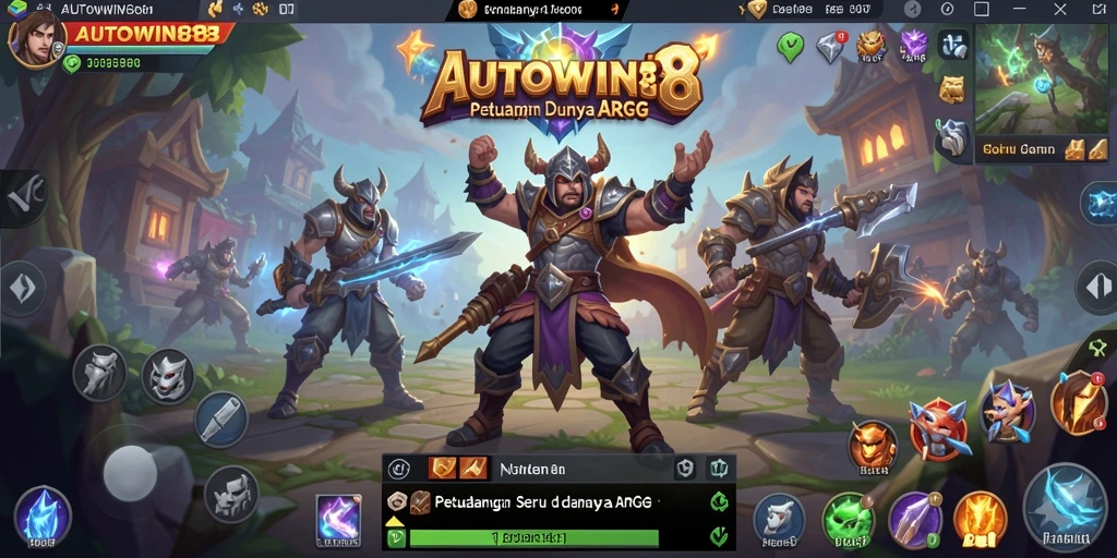Tampilan gameplay dinamis dari AUTOWIN88 dalam pertempuran epik.