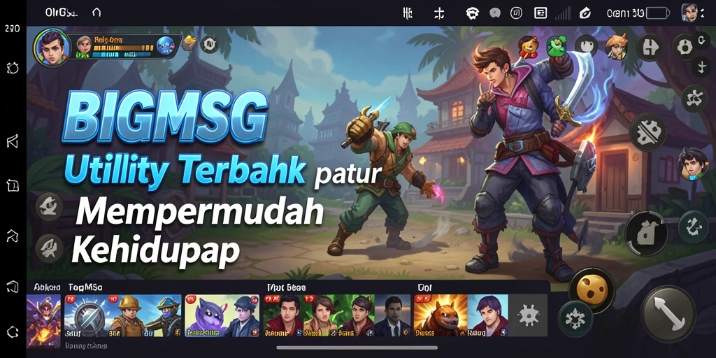 Tampilan antarmuka aplikasi BIGMSG yang user-friendly dan menarik.