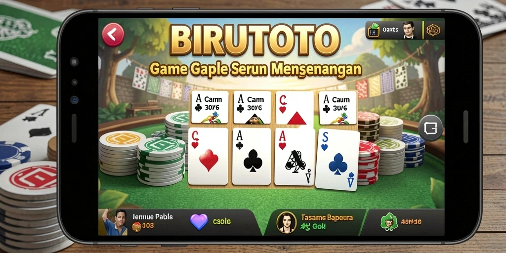 Tampilan gameplay Gaple yang seru dan menantang.