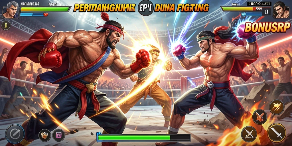 Tampilan aksi seru dalam pertarungan BONUSRP.