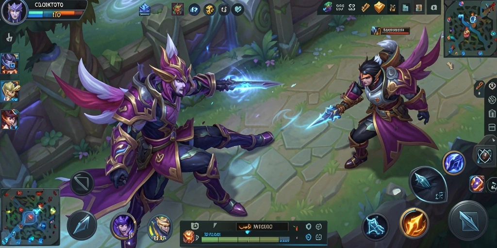 Screenshot gameplay COLOKTOTO menampilkan pertempuran hero yang seru.