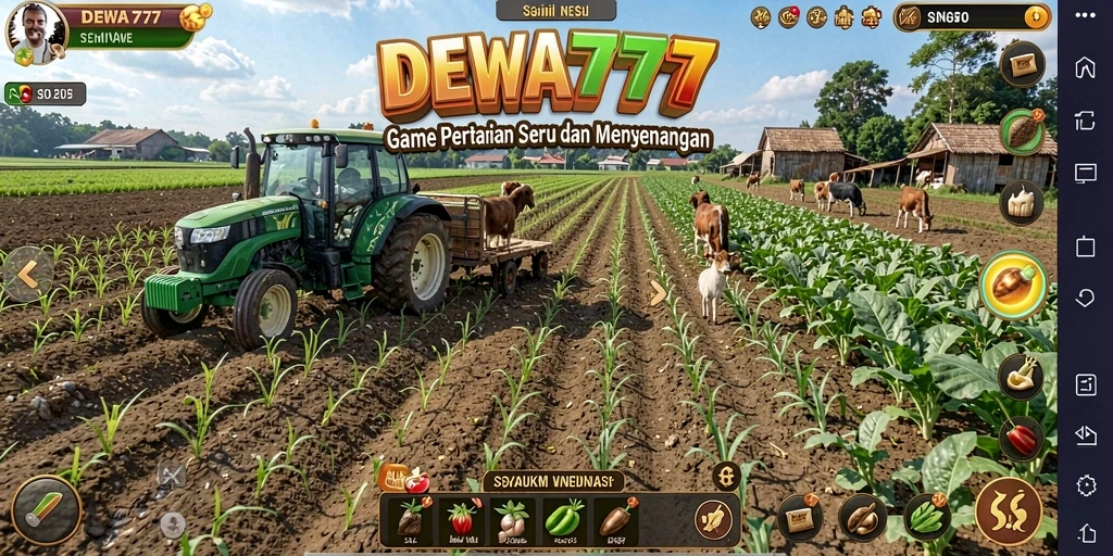 Gambar tampilan gameplay seru DEWA777 dalam bertani.
