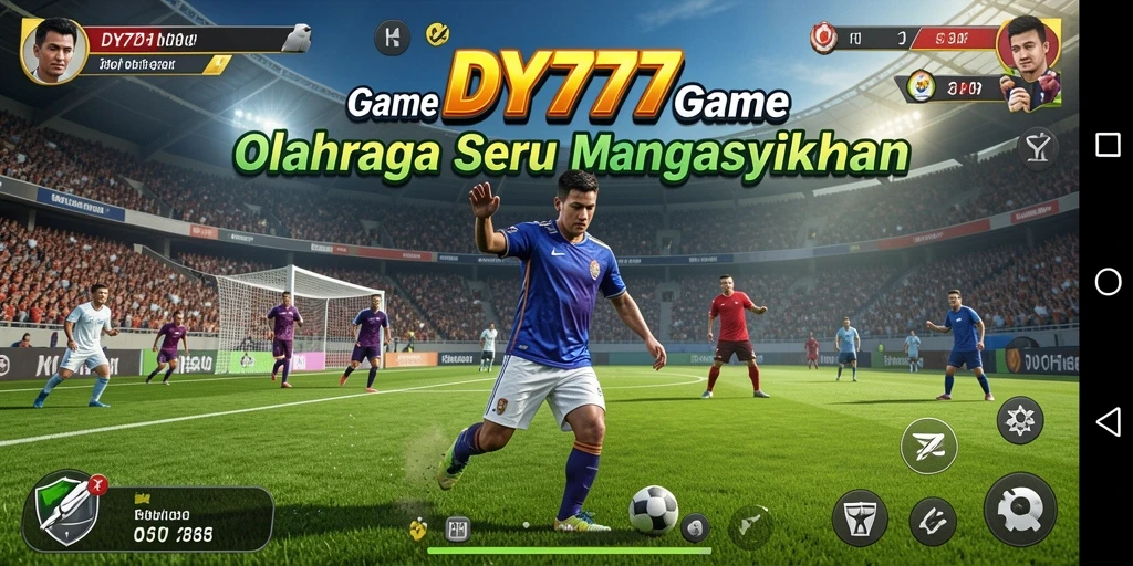 Tampilan gameplay DY777 dengan aksi olahraga yang intens.