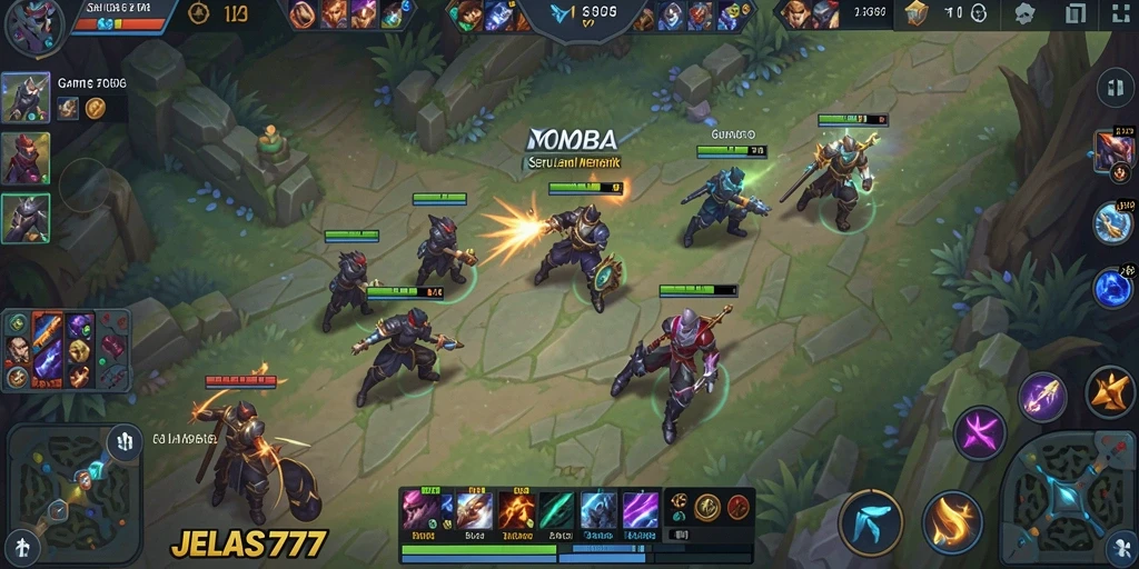 Tampilan menarik dari gameplay seru JELAS777 di arena pertempuran.