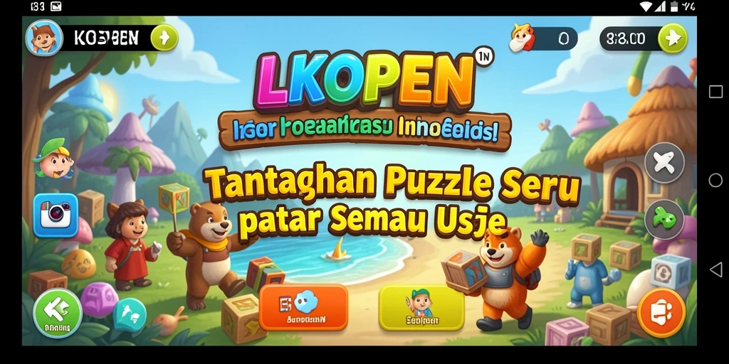 Tangkapan layar gameplay LKOPEN yang menampilkan tantangan puzzle menarik.