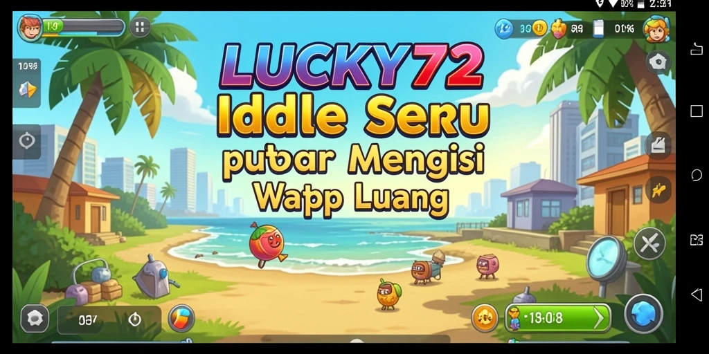 Tampilan gameplay menarik pada LUCKY72 yang penuh warna.