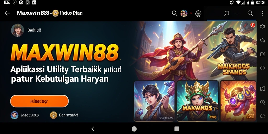 Tampilan antarmuka utama MAXWIN88 yang sederhana dan intuitif.