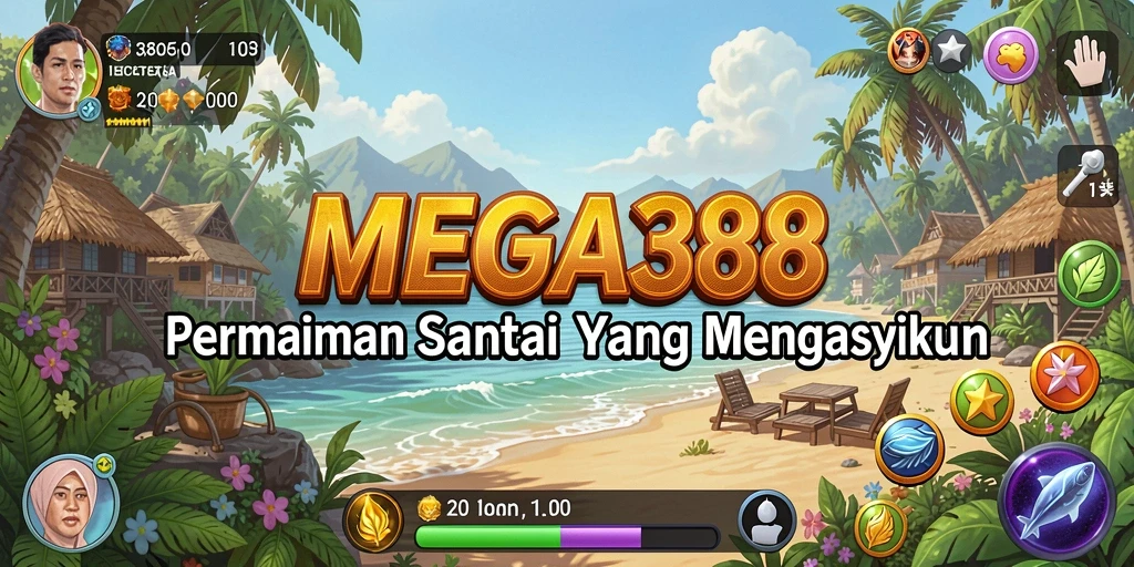 Tangkapan layar menggambarkan keseruan gameplay MEGA388 dengan grafis cerah.