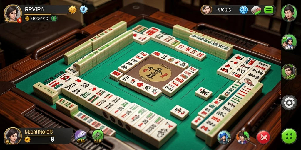 Tampilan gameplay menarik dari RPVIP6 dalam permainan Mahjong.