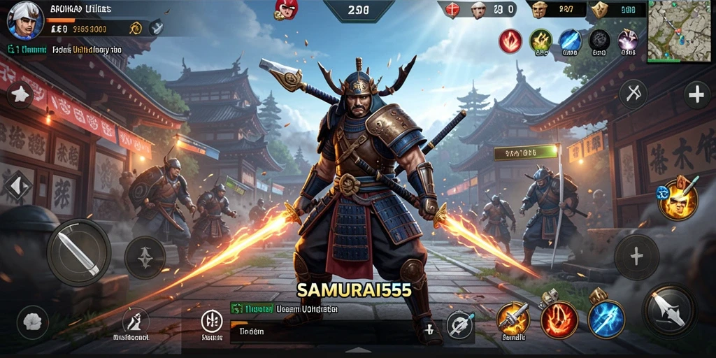 Tampilan antarmuka utama SAMURAI555 dengan fitur utilitas yang menarik.