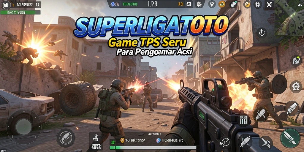 Screenshot gameplay SUPERLIGATOTO dengan aksi tempur yang mendebarkan.