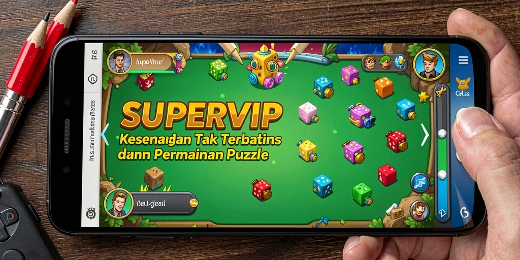 Tampilan gameplay SUPERVIP dengan berbagai tantangan puzzle yang menarik.