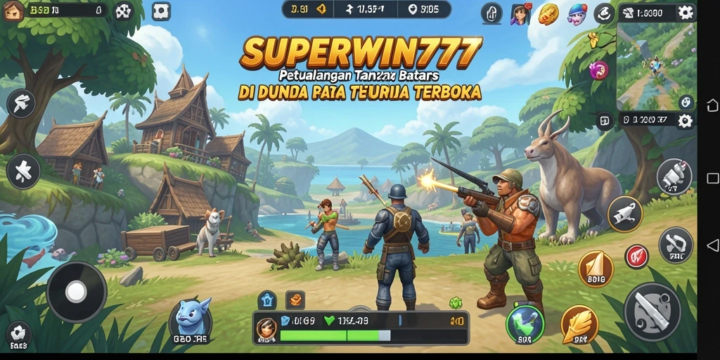 Tampilan gameplay seru dari SUPERWIN777 di dunia terbuka.