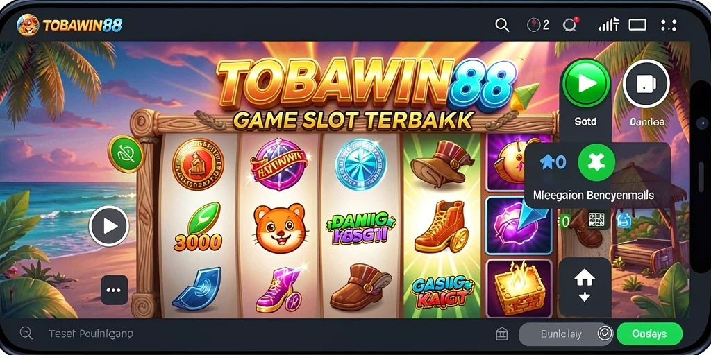 Tampilan screenshot TOBAWIN88 menampilkan gameplay Slot yang interaktif dan mendebarkan.