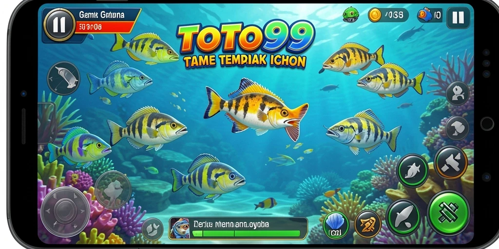 Screenshot gameplay TOTO99 menampilkan aksi menembak ikan yang seru.