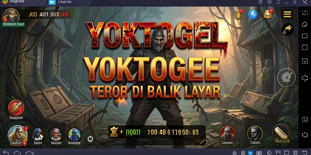 Screenshot menampilkan gameplay YOKTOGEL di suasana horror yang mencekam.