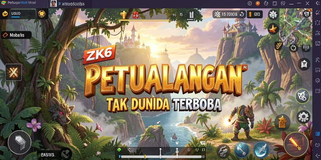 Screenshot ZK6 menampilkan eksplorasi dunia terbuka yang luas.