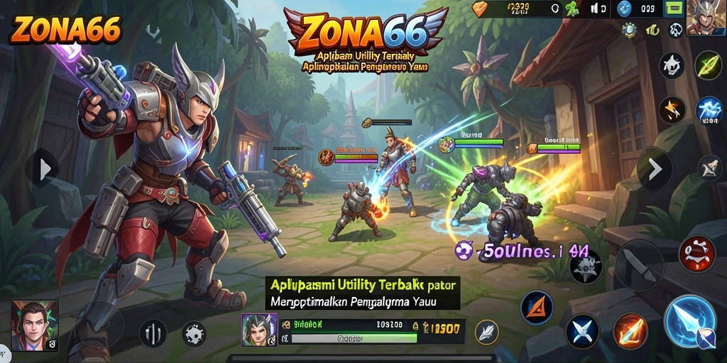 Screenshot utama ZONA66 menunjukkan antarmuka aplikasi Utility yang intuitif.